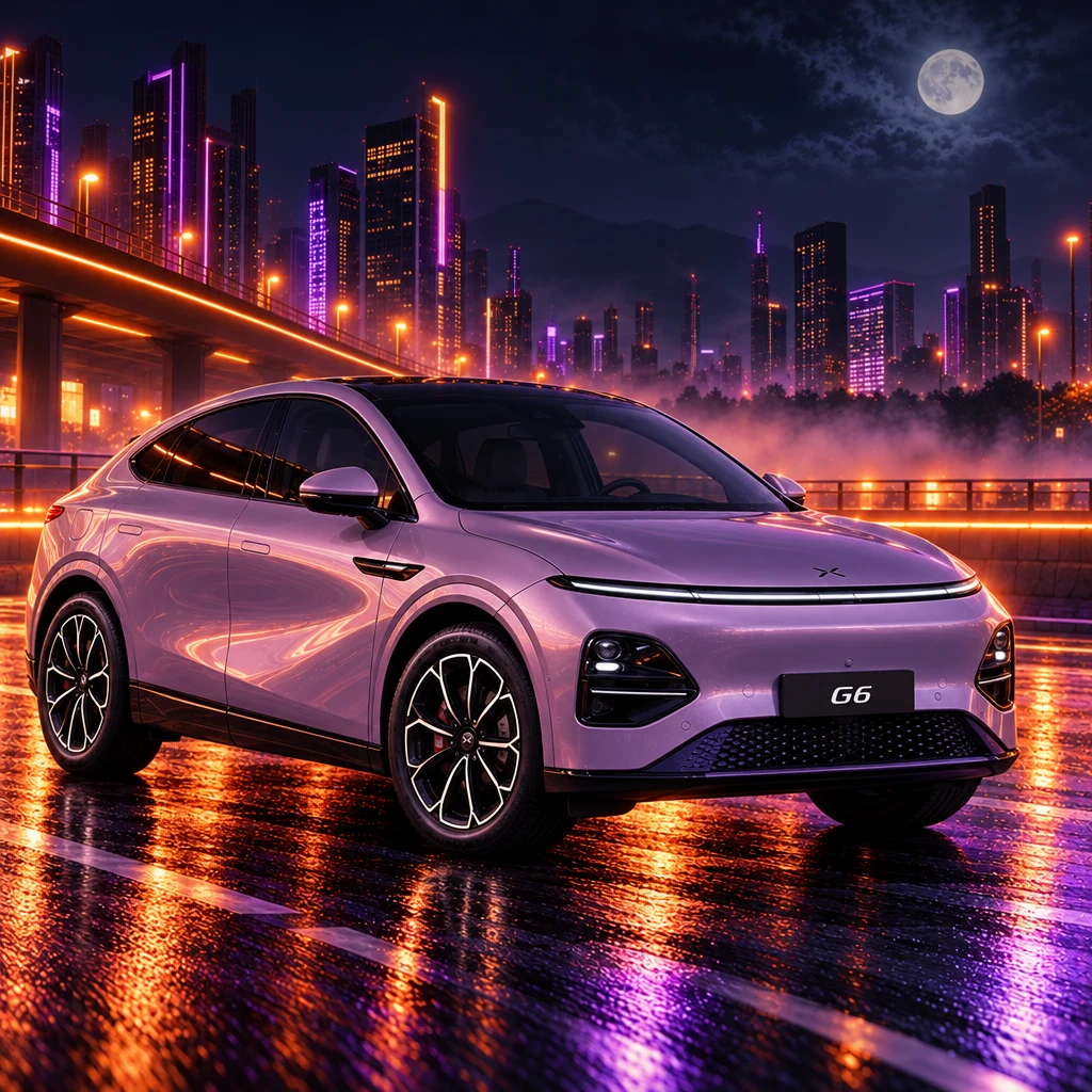 XPENG G6 de noche